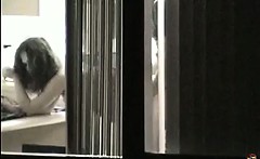 Voyeur Tapes The Neighbor Girl Fucking In The Kitchen