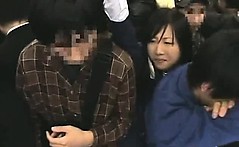 Schoolgirl groped by Stranger in a crowded Train 08