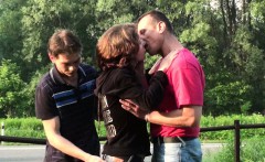 Daring public group sex gangbang threesome orgy PART 1