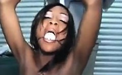 Ebony Slave In Pantyhose Gets Fucked