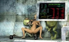 Hot 3d Cartoon Blonde Babe Gets Fucked By An Alien