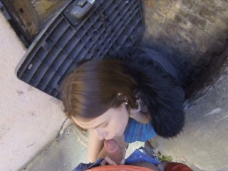 Teen slut in blue skirts wants horny casual fucking outdoors