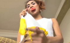 Tiny Cheerleader Ladyboy Blowjob And Butt Fucked Bareback