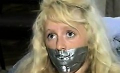 Cute Blonde Slave Duct Taped Classic