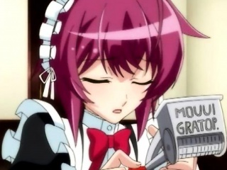 Shemale anime maid self masturbating in the bathtub