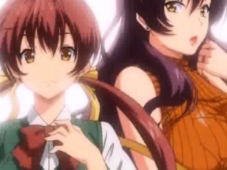 Busty anime slut gets penetrated by huge dong