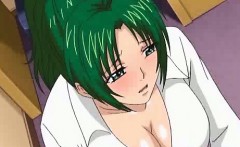Green Haired Hentai Girl Gets Ass Slapped