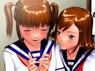 Two 3D hentai schoolgirls gets nailed