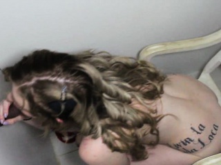 Dizzy blonde Kimmie goes to the gloryhole with Dirty D