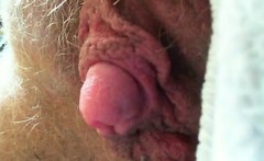 Bushy Cunt And A Giant Clit