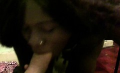 Working Her Mouth All Around Her Lover's Long White Shaft
