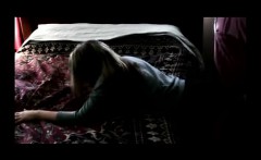 Brunette Gets Hammered Together With Her Clothes On