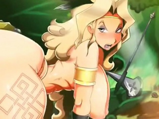 Big boobs and pant 3D hentai wetpussy poked by monster