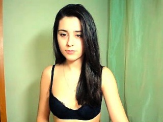 Cute and horny teen inside solo masturbation