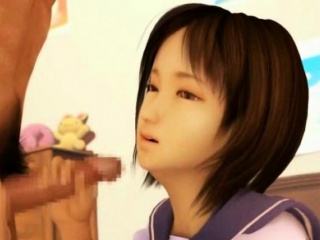 3D Busty Schoolgirl Takes a Facial!