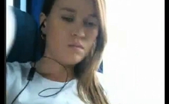 Hot Amateur Fingering In The Bus!