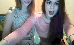 Two Girls kissing on Webcam