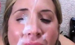 Amateur Girl Takes Monster Facial