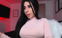 Busty clothed amateur on webcam