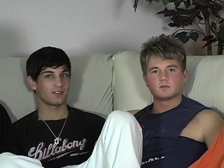 Youthful horny twink gets a large knob up his asshole