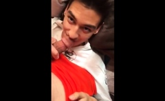 His first cock in his mouth