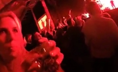 Public cock sucking at a concert