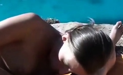 Anal Sex With A Hot Horny Cum Eating Girl Near The Water