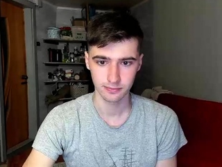 Sexy European twink solo jerking