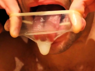 fruit fuck and self swallow - the best comes after cumming