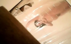Greek showering stepmom with hairy pussy