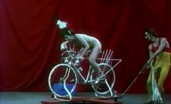 Beautiful Girl is Riding a Sex-bike