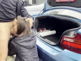 Face Fucked, Rimjob And Fucked In Parking Lot