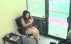 Busty spy cam slut