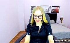 Small tits amateur blonde beauty on webcam