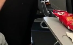 Girl Masturbates On Airplane