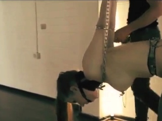 sexy hogtied with ballgag