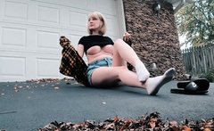 Euro Amateur Outdoor Masturbation