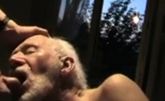 Grandpa Sucking Off a Hunk