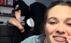 Blonde And Brunette Foot Fetish Fucking