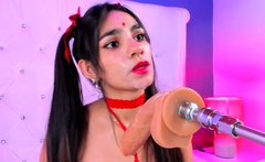 Adorable Amateur Teen And Her Many Toys