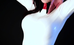 Sexy Transsexual With Big Boobs Jerking Off Inside