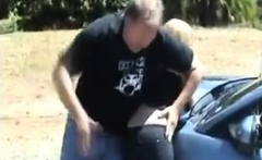 Dad Spanks The Girls (Outdoor Car Spankings)