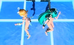 Miku &amp; Rin Nude Dance - Promise