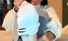 Exotic brunette hardcore foot fetish fuck