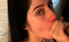 Cute brunette young hookup amateur teen blowjob