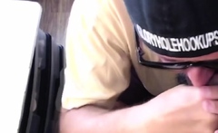 Caught old bearded suck BBC in gloryhole