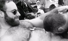 Muscular Bear John Gets Fucked at a Wild Pool Party