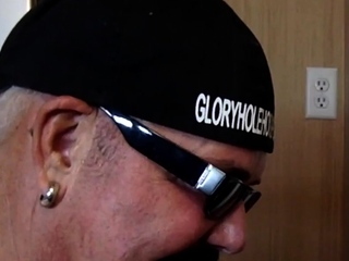 Old man caught cocksucking in gloryhole