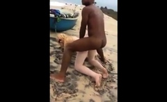 Beach Dick-taking Turns By Amateurs Outdoors