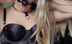 Amateur blondie solo anal masturbation